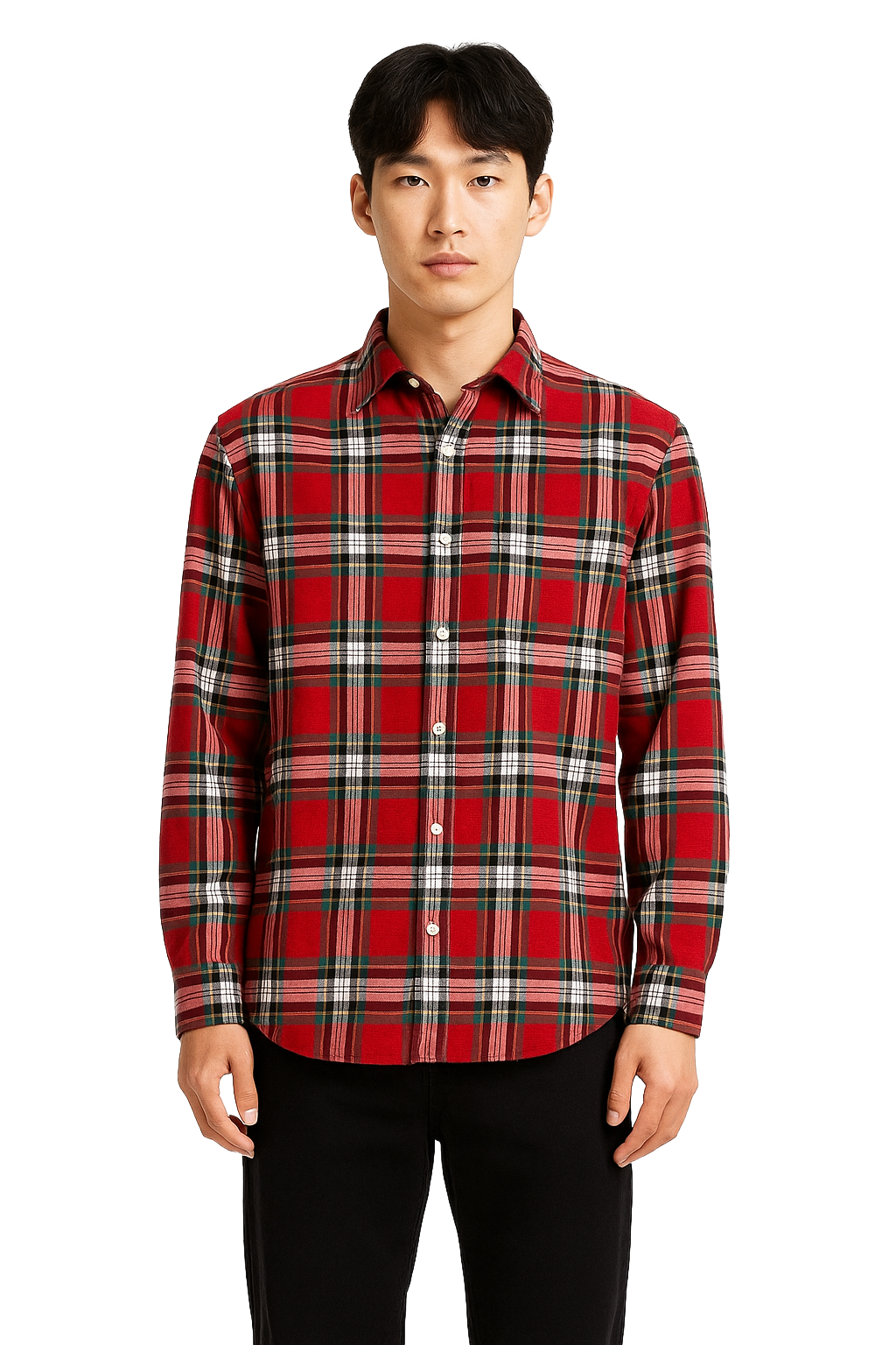 Premium 100% Cotton Plaid Shirt - Ultra Soft for Men