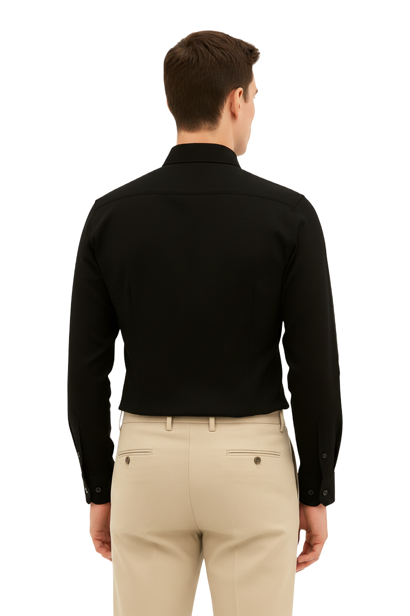 Men's Black Shirt - 100% Cotton Super Soft Casual & Formal Shirt