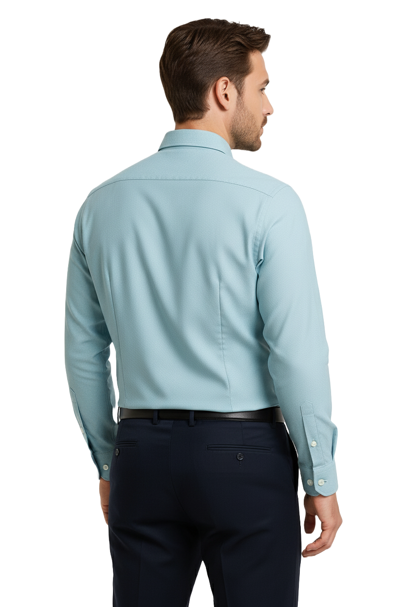 Premium Light Blue Cotton Shirt - Fade Resistant Breathable Fabric
