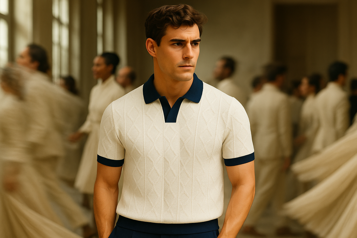 The Belmont Polo – Ivory & Midnight