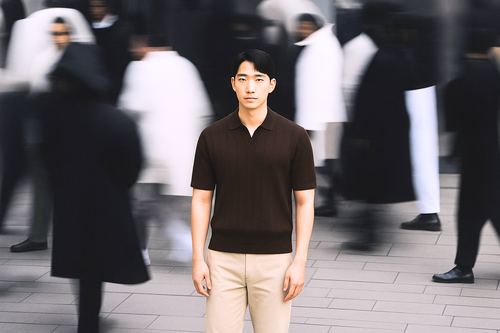 Chocolate Brown Cotton Knit Polo | Quiet Luxury for Men – Noir Men