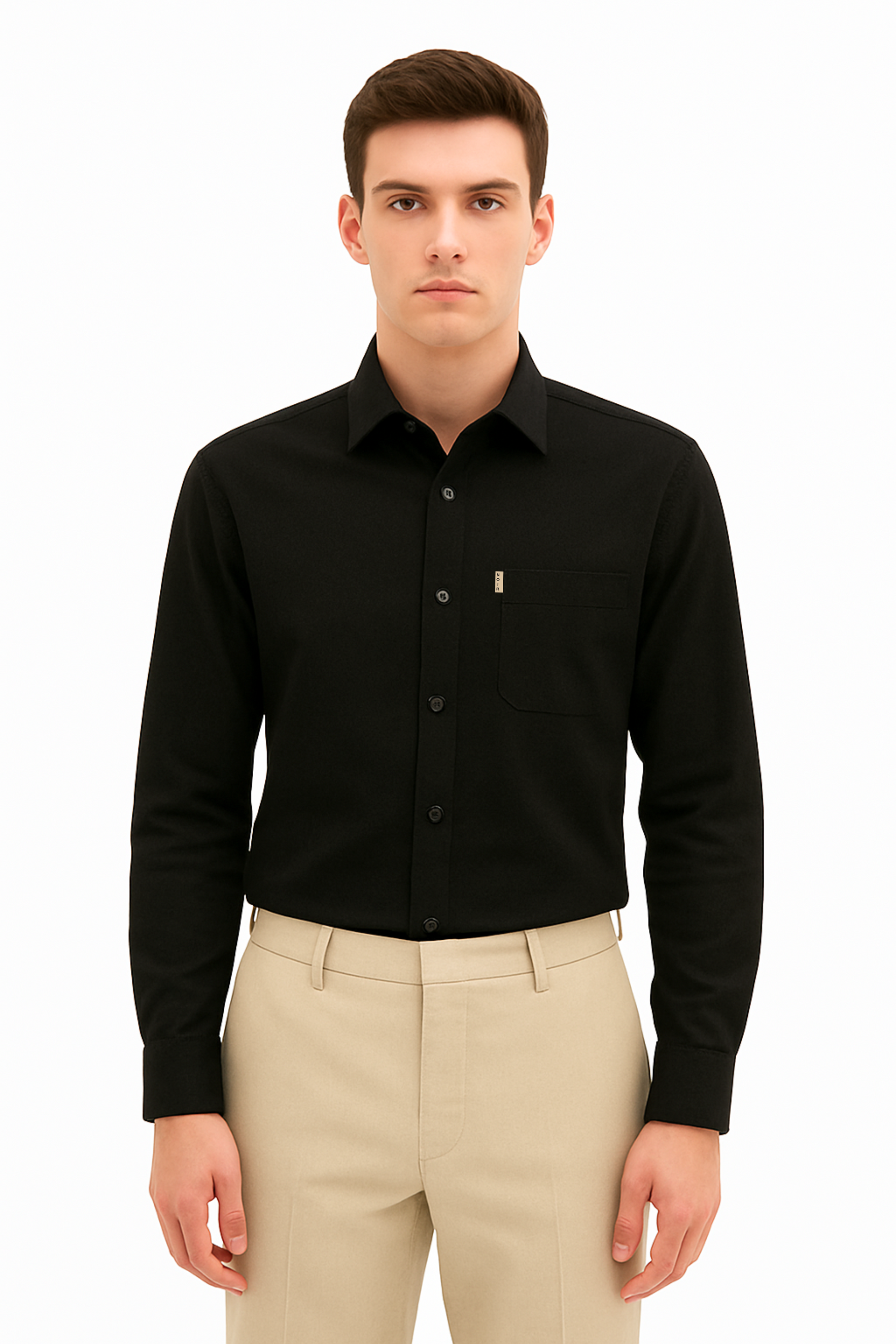 Men's Black Shirt - 100% Cotton Super Soft Casual & Formal Shirt